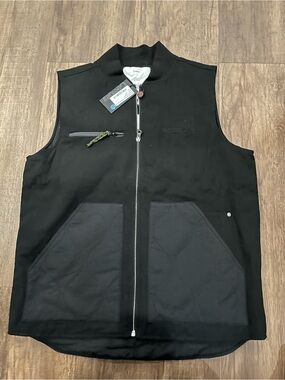Cookies Men's Black Zip-Front Vest
